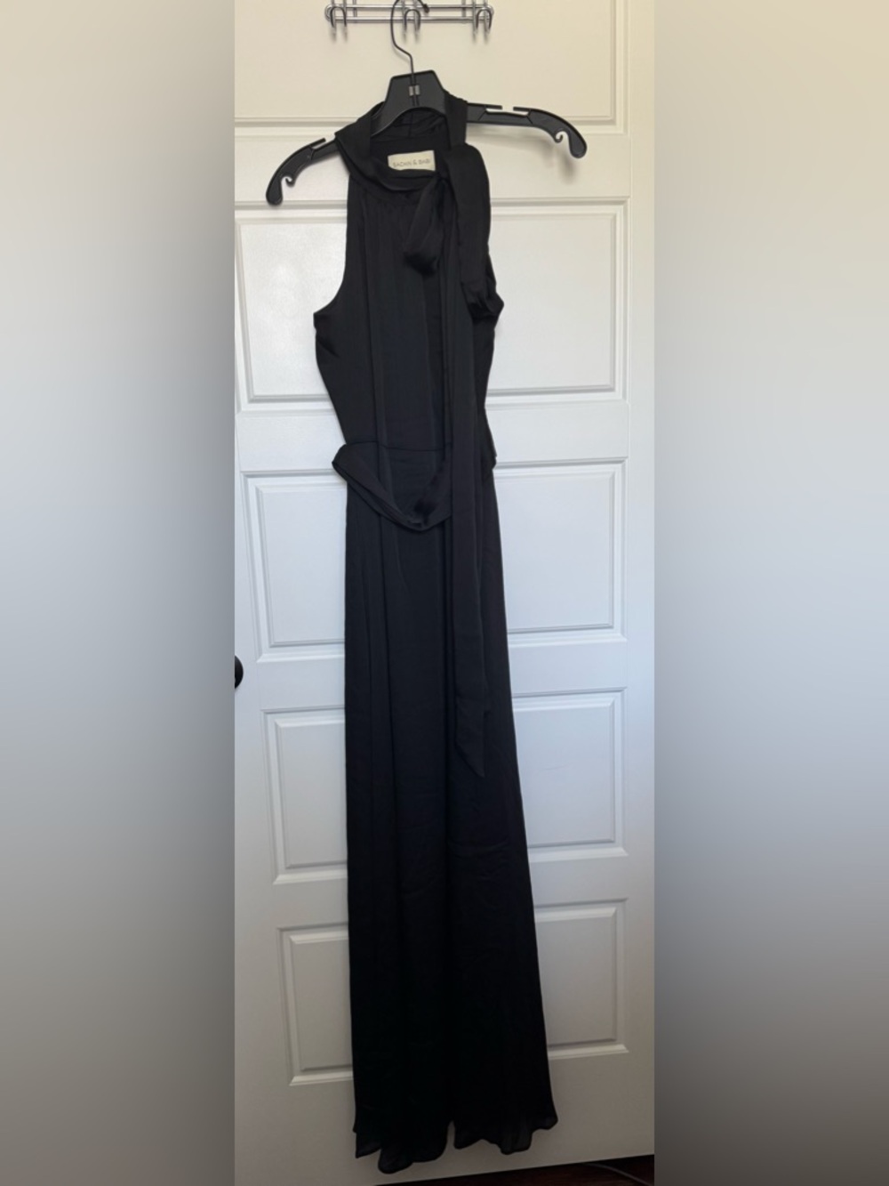 NWT Sachin & Babi Kayla Formal/Black Tie/Prom Halter Gown, Black, Size 0